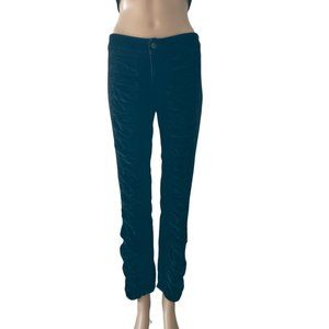 Fever Jeans Vintage Ruching Velvet Hip Huggers Made in USA Size 28 Deadstock Pan